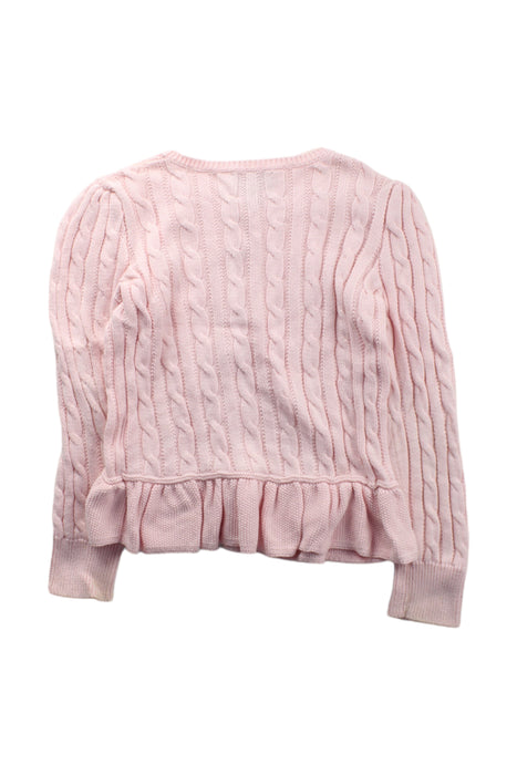 A Pink Cardigans from Polo Ralph Lauren in size 6T for girl. (Back View)