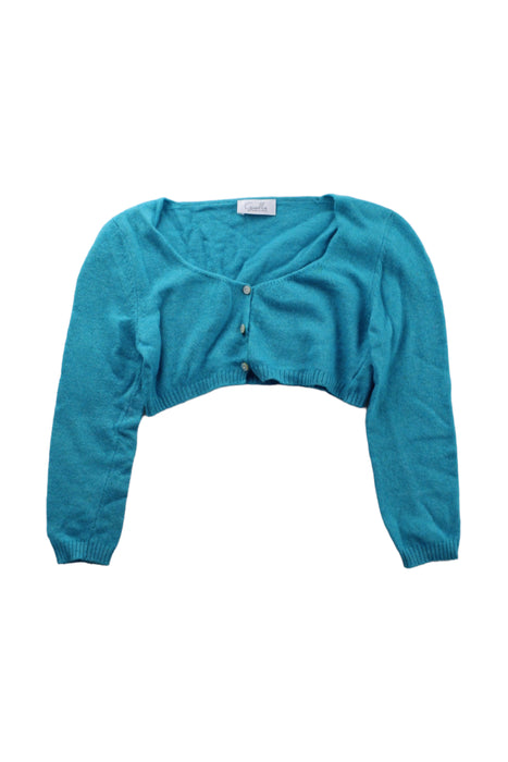 A Blue Cardigans from Gusella in size 4T for girl. (Front View)