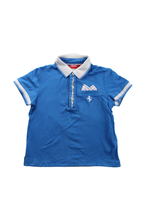 A Blue Short Sleeve Polos from Ferrari in size 3T for boy. (Front View)