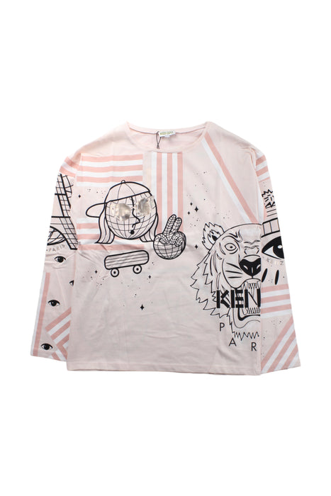 A Pink Long Sleeve T Shirts from Kenzo in size 12Y for girl. (Front View)