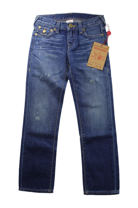 A Blue Jeans from True Religion in size 7Y for boy. (Front View)