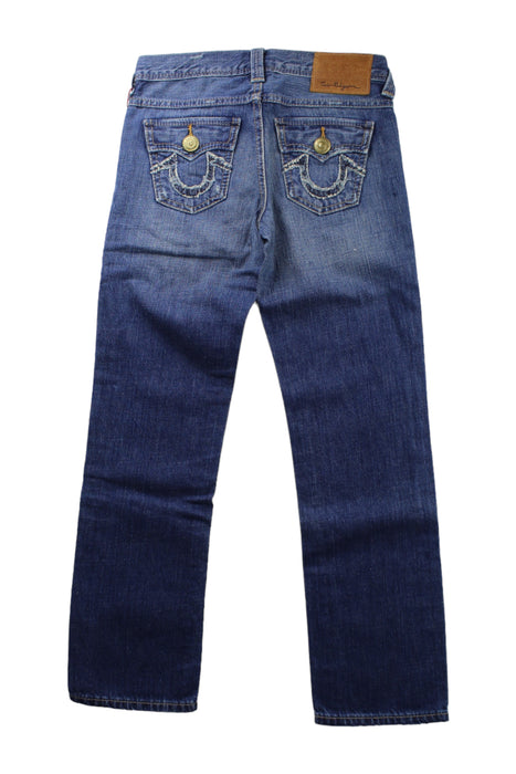 A Blue Jeans from True Religion in size 7Y for boy. (Back View)