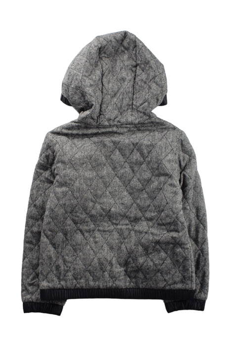 A Grey Puffer/Quilted Jackets from I Pinco Pallino in size 6T for boy. (Back View)