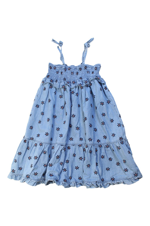 A Blue Sleeveless Dresses from Seed in size 8Y for girl. (Front View)