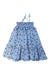 A Blue Sleeveless Dresses from Seed in size 8Y for girl. (Back View)