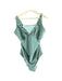 A Green Swimsuits from Jojo Maman Bébé in size L for maternity. (Front View)