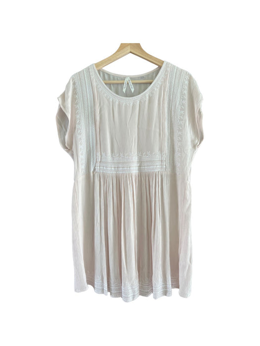 A Pink Short Sleeve Shirts from Seraphine in size L for maternity. (Front View)