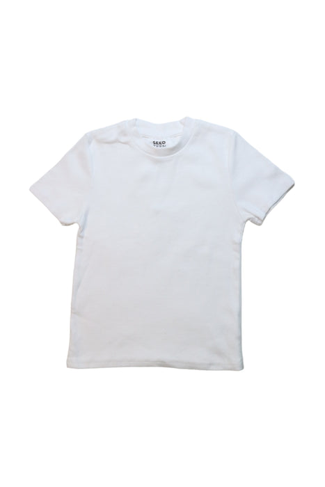 A White Short Sleeve T Shirts from Seed in size 8Y for neutral. (Front View)