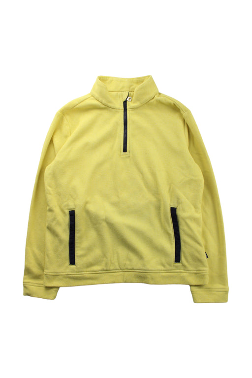 A Yellow Zippered Sweatshirts from Aigle in size 12Y for neutral. (Front View)