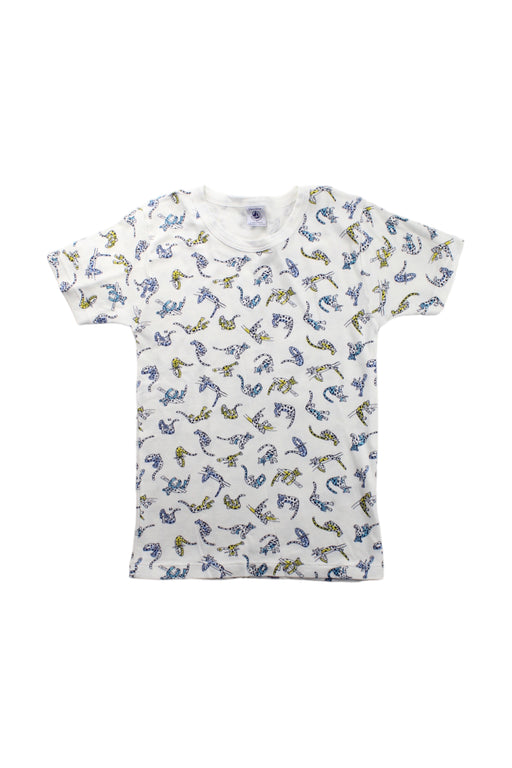 A White Short Sleeve T Shirts from Petit Bateau in size 10Y for boy. (Front View)