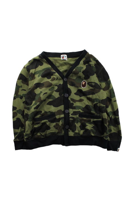 A Black Cardigans from BAPE KIDS in size 7Y for boy. (Front View)