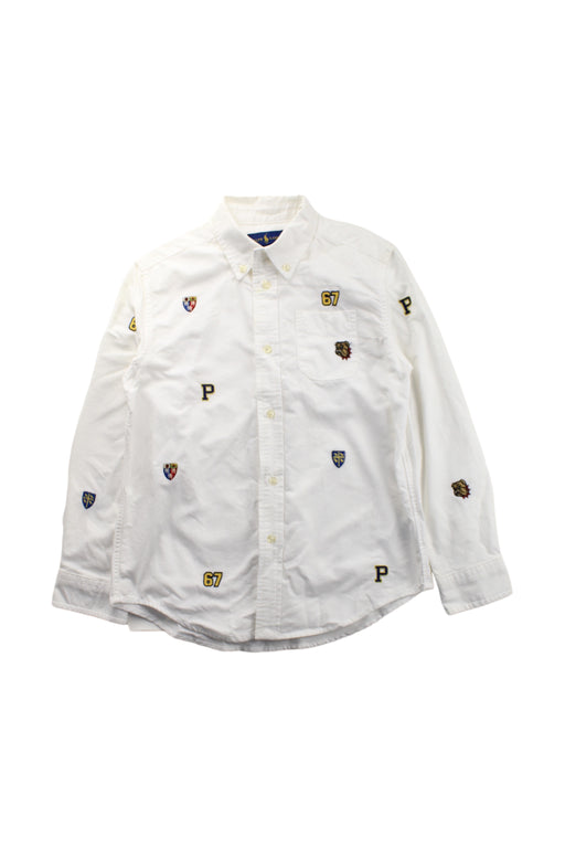 A White Long Sleeve Shirts from Ralph Lauren in size 7Y for boy. (Front View)