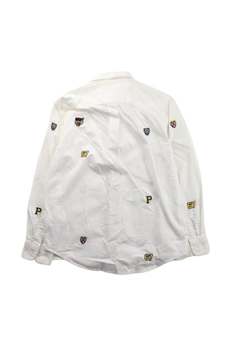 A White Long Sleeve Shirts from Ralph Lauren in size 7Y for boy. (Back View)