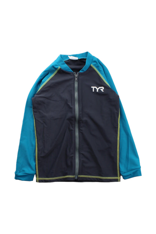 A Blue Rash Guards from TYR in size 8Y for boy. (Front View)