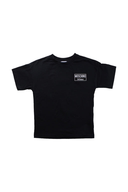 A Black Short Sleeve T Shirts from Moschino in size 8Y for boy. (Front View)