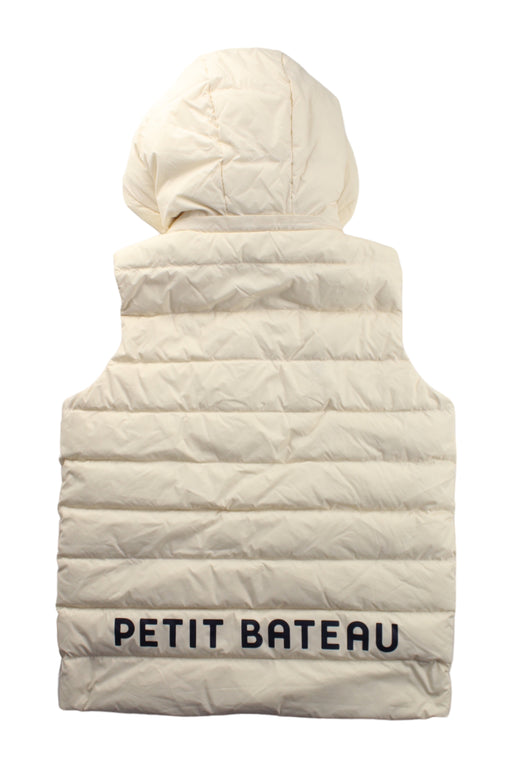 A White Outerwear Vests from Petit Bateau in size 14Y for boy. (Back View)