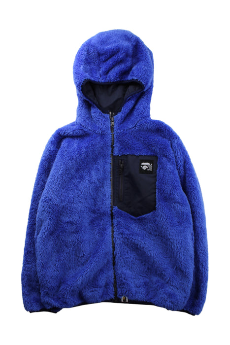 A Blue Lightweight Jackets from Bape by A Bathing Ape in size 10Y for boy. (Front View)