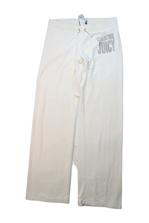 A White Sweatpants from Juicy Couture in size 13Y for girl. (Front View)