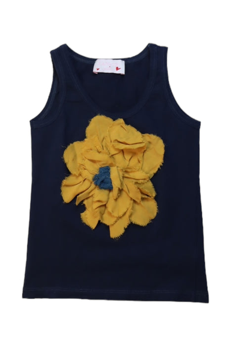 A Yellow Sleeveless T Shirts from Lanvin Petite in size 6T for girl. (Front View)