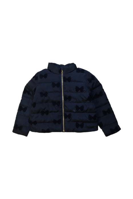 A Navy Puffer/Quilted Jackets from Jacadi in size 4T for girl. (Front View)