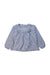 A Blue Long Sleeve Tops from Jacadi in size 4T for girl. (Front View)
