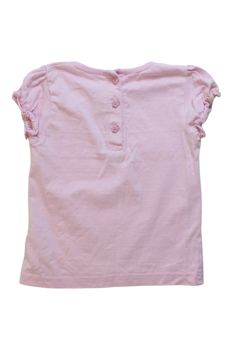 A Pink Short Sleeve Tops from Jojo Maman Bébé in size 2T for girl. (Back View)