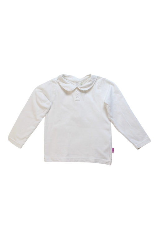 A White Long Sleeve Polos from Jojo Maman Bébé in size 2T for girl. (Front View)