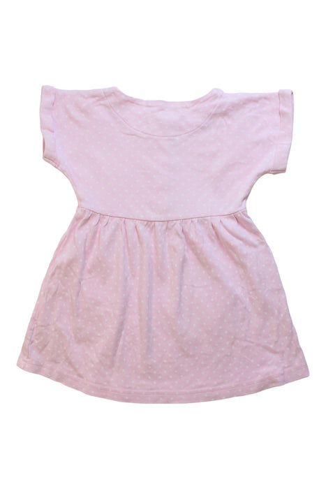 A Pink Short Sleeve Dresses from Jojo Maman Bébé in size 2T for girl. (Back View)