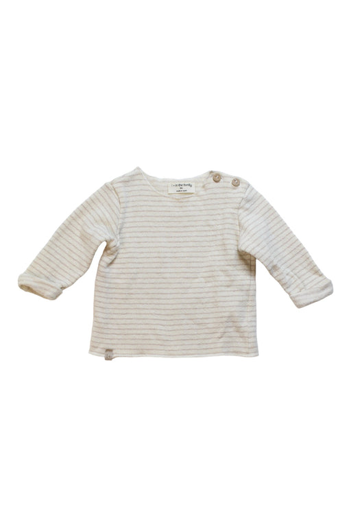 A White Long Sleeve Tops from 1 + in the family in size 0-3M for neutral. (Front View)