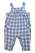 A Blue Long Overalls from The Little White Company in size 3-6M for boy. (Front View)