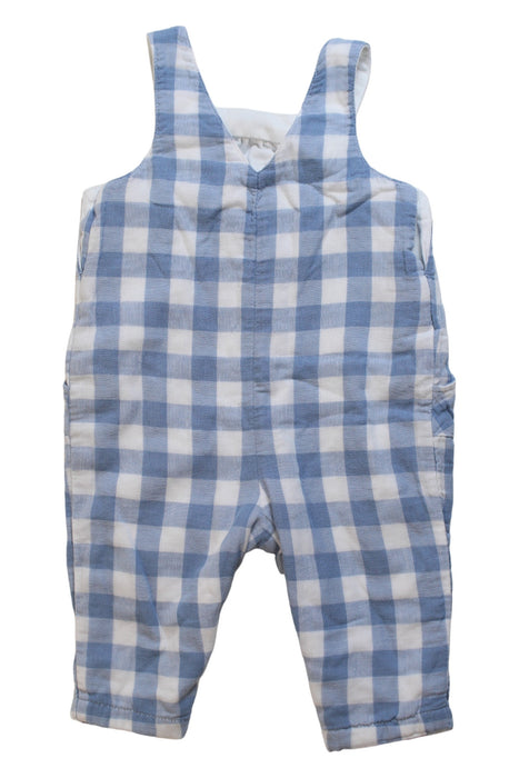 A Blue Long Overalls from The Little White Company in size 3-6M for boy. (Back View)