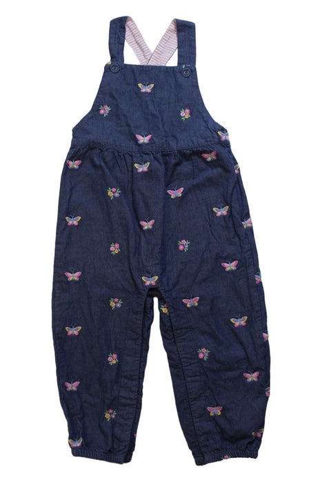 A Blue Long Overalls from Jojo Maman Bébé in size 2T for girl. (Front View)