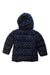 A Black Puffer/Quilted Jackets from Petit Bateau in size 4T for girl. (Back View)