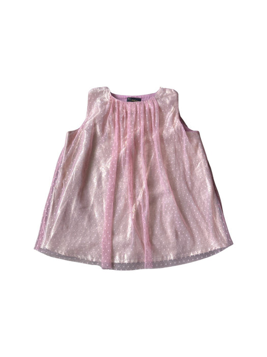 A Pink Sleeveless Dresses from Velveteen in size 2T for girl. (Front View)