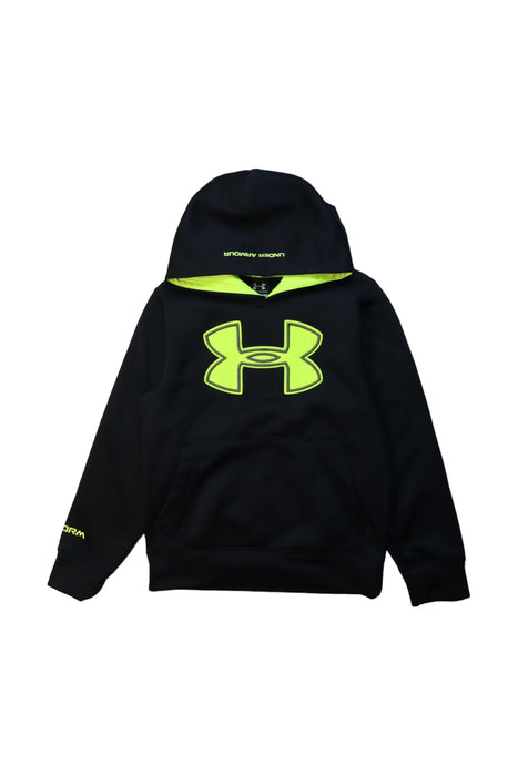 A Black Hooded Sweatshirts from Under Armour in size 8Y for boy. (Front View)