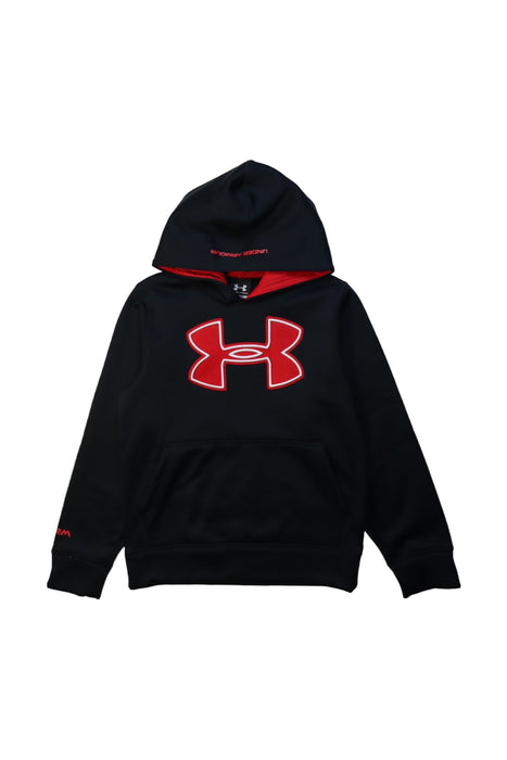 A Black Hooded Sweatshirts from Under Armour in size 8Y for boy. (Front View)