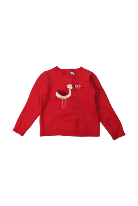 A Red Crewneck Sweatshirts from Jacadi in size 4T for girl. (Front View)