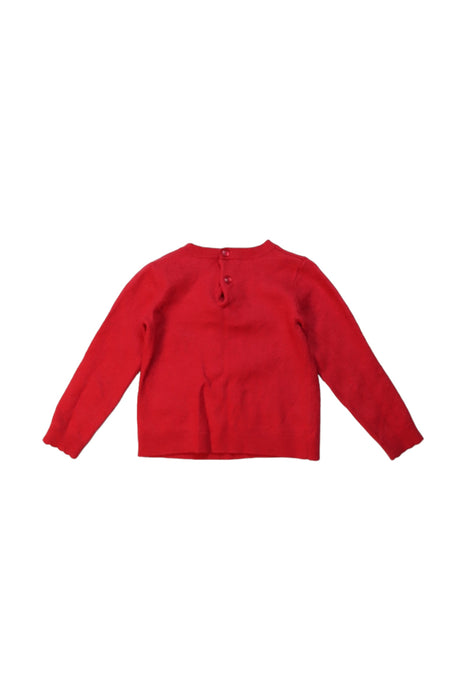 A Red Crewneck Sweatshirts from Jacadi in size 4T for girl. (Back View)