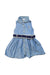 A Blue Sleeveless Dresses from Ralph Lauren in size 6-12M for girl. (Front View)