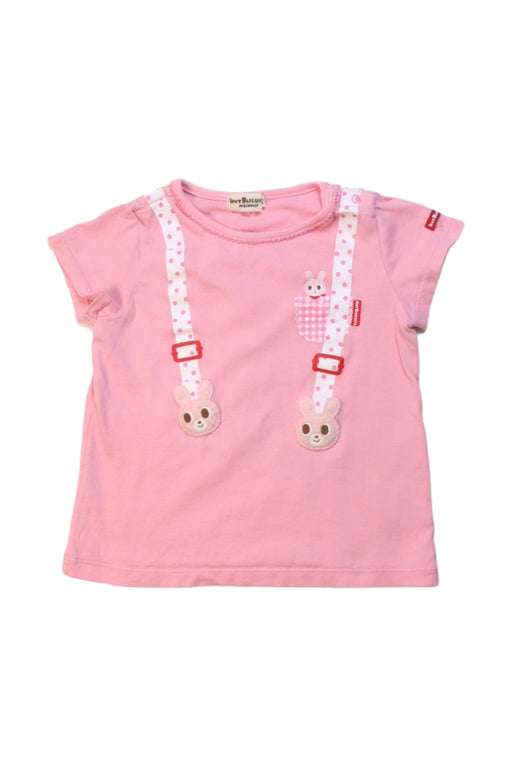 A Multicolour Short Sleeve Tops from Miki House in size 18-24M for girl. (Front View)