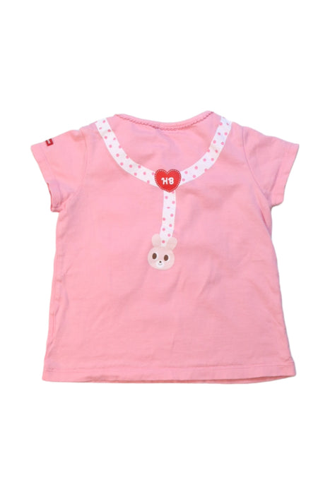 A Multicolour Short Sleeve Tops from Miki House in size 18-24M for girl. (Back View)