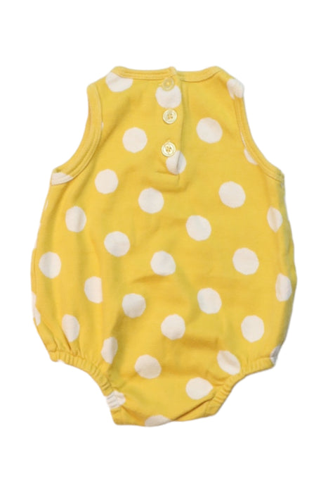 A Yellow Sleeveless Bodysuits from Seed in size Newborn for girl. (Back View)