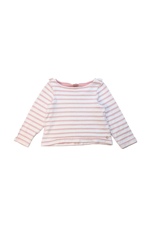 A Pink Long Sleeve Tops from Petit Bateau in size 3T for girl. (Front View)