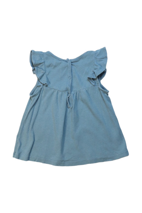 A Blue Sleeveless Tops from Petit Bateau in size 3T for girl. (Back View)