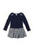 A Multicolour Long Sleeve Dresses from Petit Bateau in size 3T for girl. (Front View)