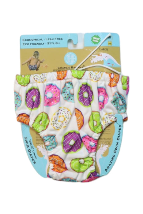 A Multicolour Swim Diapers from Charlie Banana in size L for girl. (Front View)