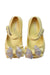 A Yellow Flats from Mini Melissa in size 18-24M for girl. (Back View)