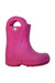 A Pink Rain Boots from Crocs in size 18-24M for girl. (Front View)