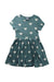 A Green Short Sleeve Dresses from Petit Bateau in size 5T for girl. (Front View)