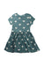 A Green Short Sleeve Dresses from Petit Bateau in size 5T for girl. (Back View)